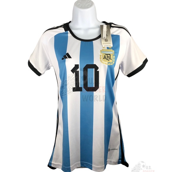 New 2023 ARGENTINA Women's HOME Soccer Jersey Messi #10 - Picture 2 of 11